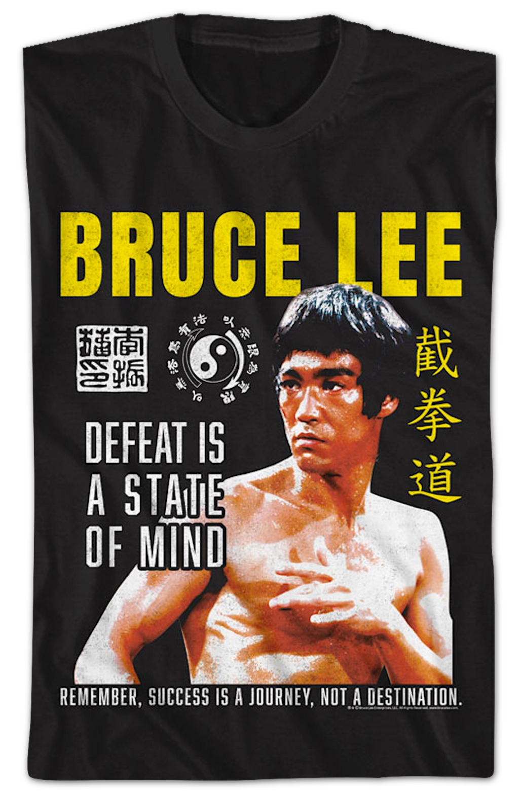 Vintage Defeat Is A State Of Mind Bruce Lee T-Shirt product image 2