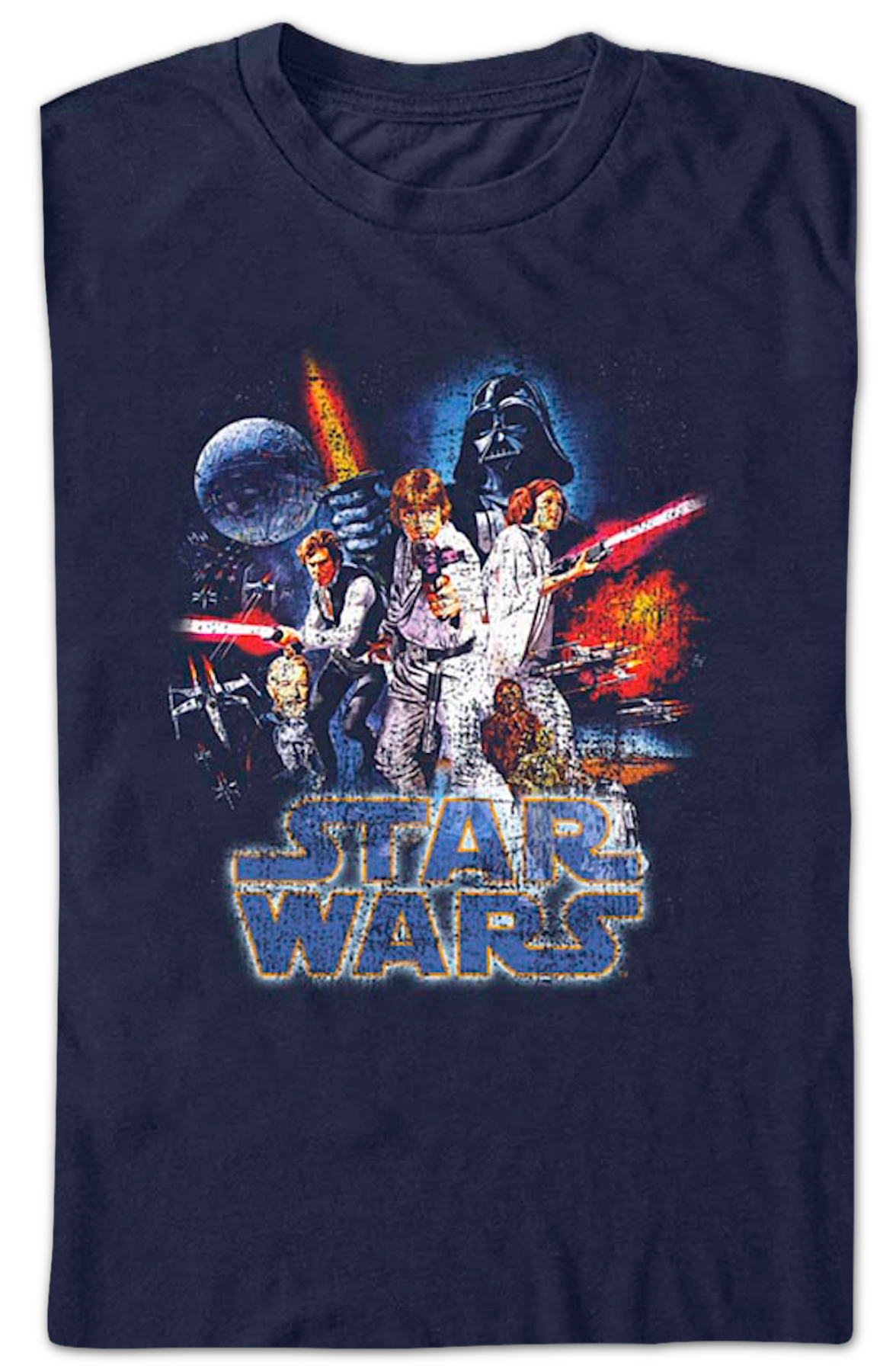 Vintage Episode IV A New Hope Movie Poster Star Wars T-Shirt