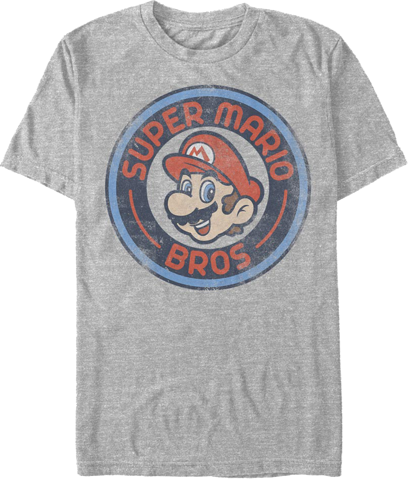 Vintage Face In Circle Super Mario Bros. T-Shirt product image 1