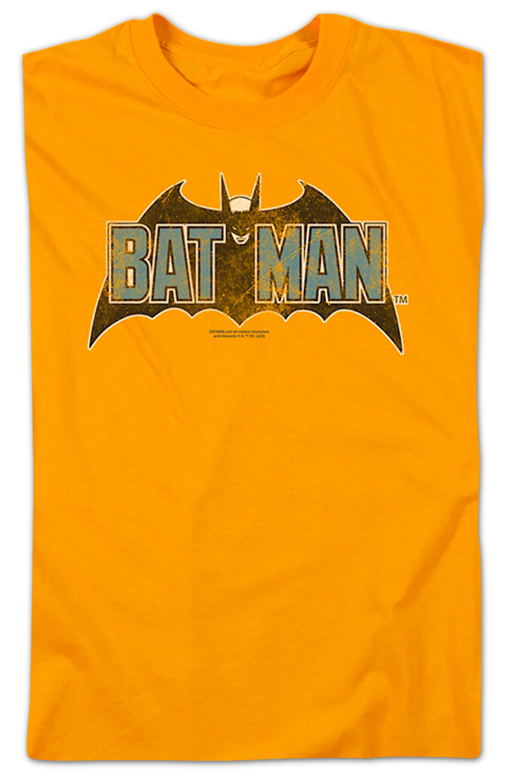 Vintage Gold Batman Logo DC Comics T-Shirt product image 2