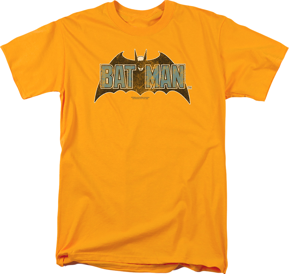 Vintage Gold Batman Logo DC Comics T-Shirt product image 1