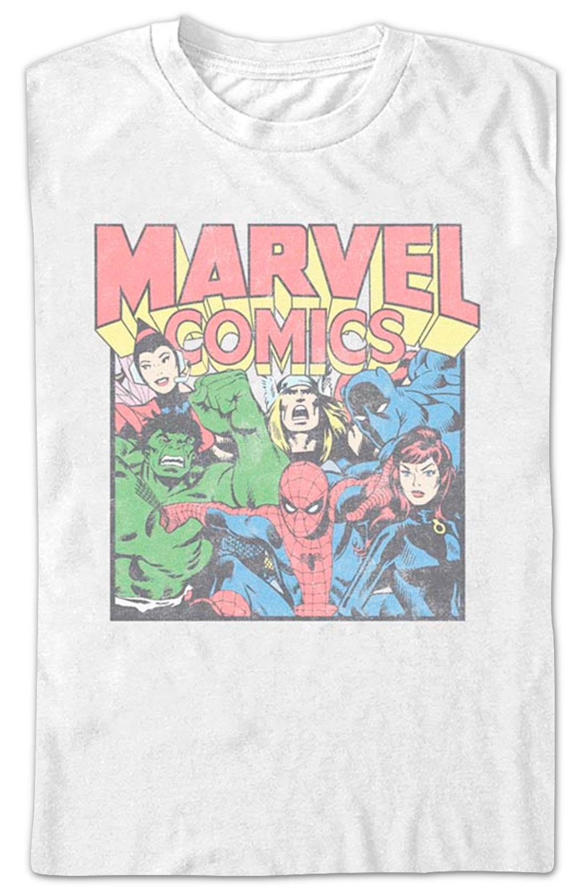 Vintage Heroes Collage Marvel Comics T-Shirt product image 2