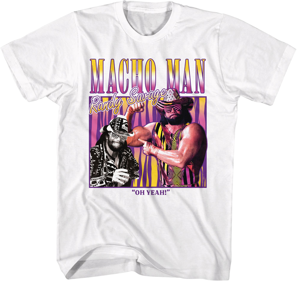 Vintage Oh Yeah Collage Macho Man Randy Savage T-Shirt product image 1