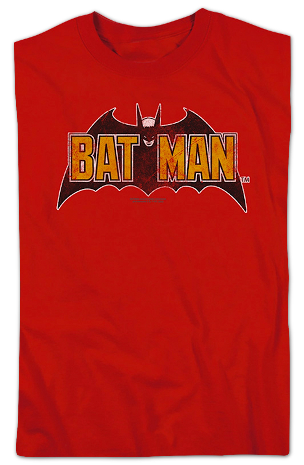 Vintage Red Batman Logo DC Comics T-Shirt product image 2