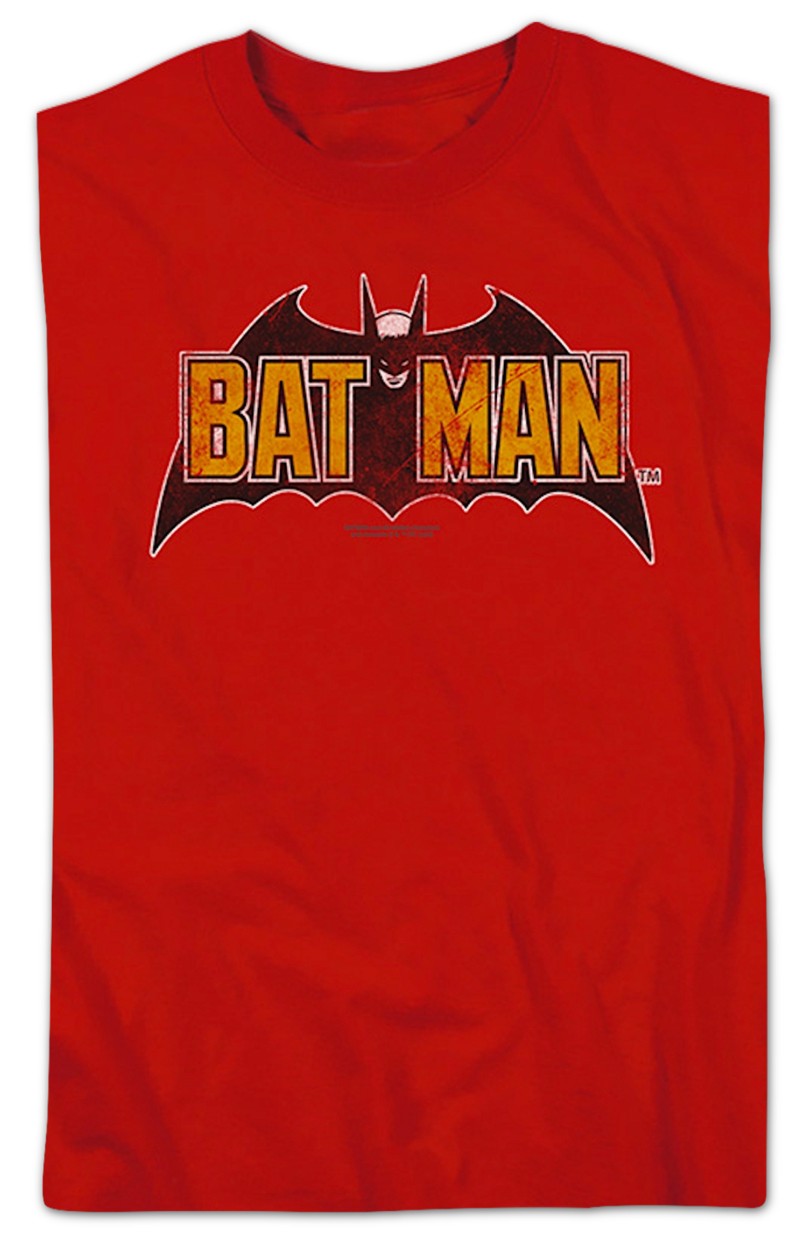 Vintage Red Batman Logo DC Comics T-Shirt product image 2