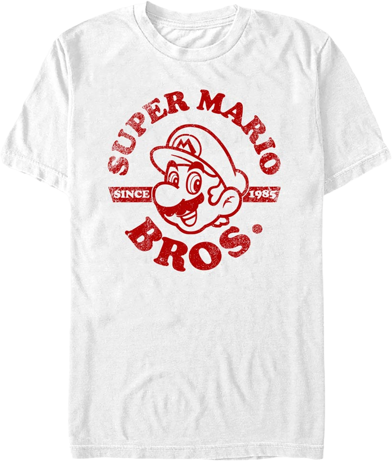White Super Mario Bros. Distressed Since 1985 Nintendo product image 1