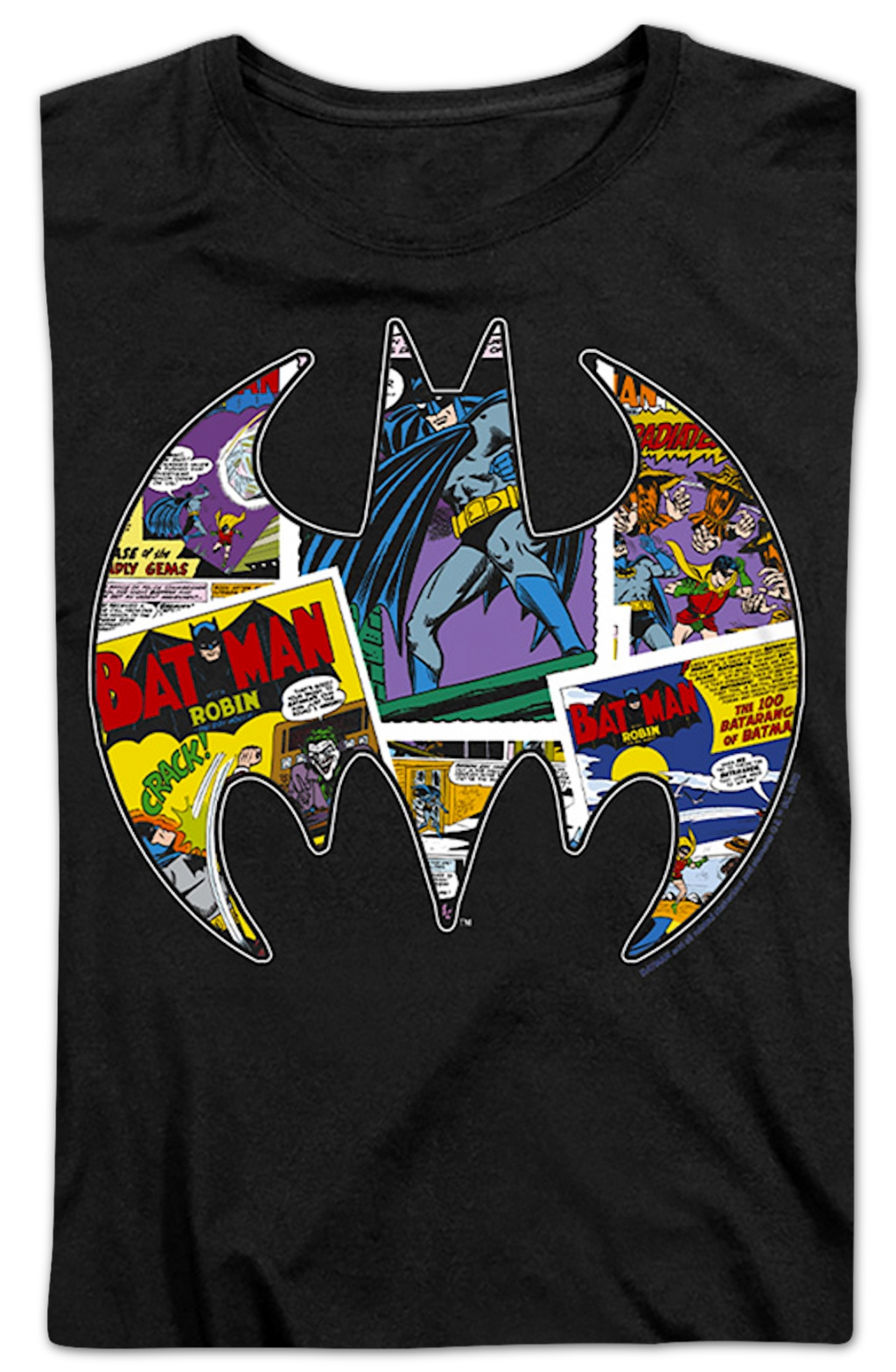 Womens Batman Logo Collage DC Comics Shirt product image 2