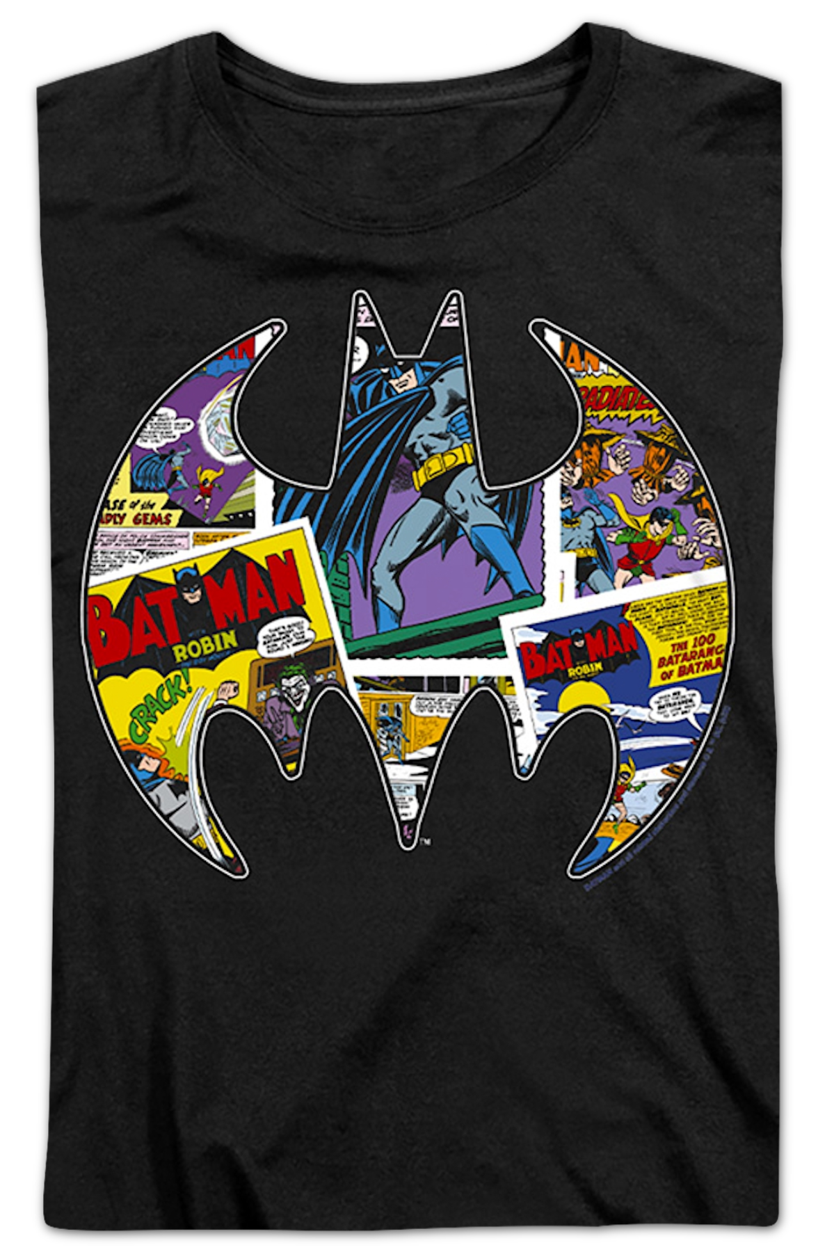 Womens Batman Logo Collage DC Comics Shirt product image 2