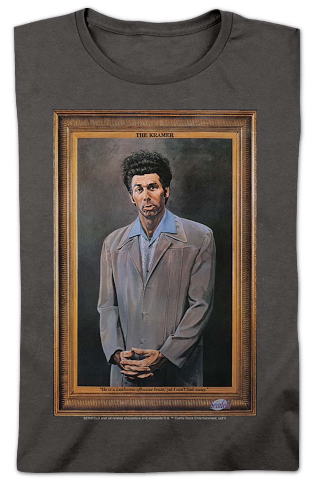 Womens Charcoal Kramer Painting Seinfeld Shirt product image 2