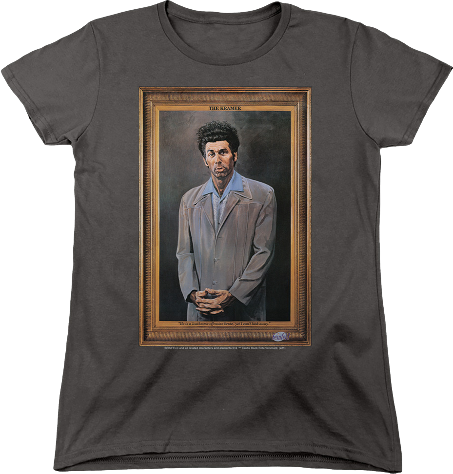 Womens Charcoal Kramer Painting Seinfeld Shirt product image 1