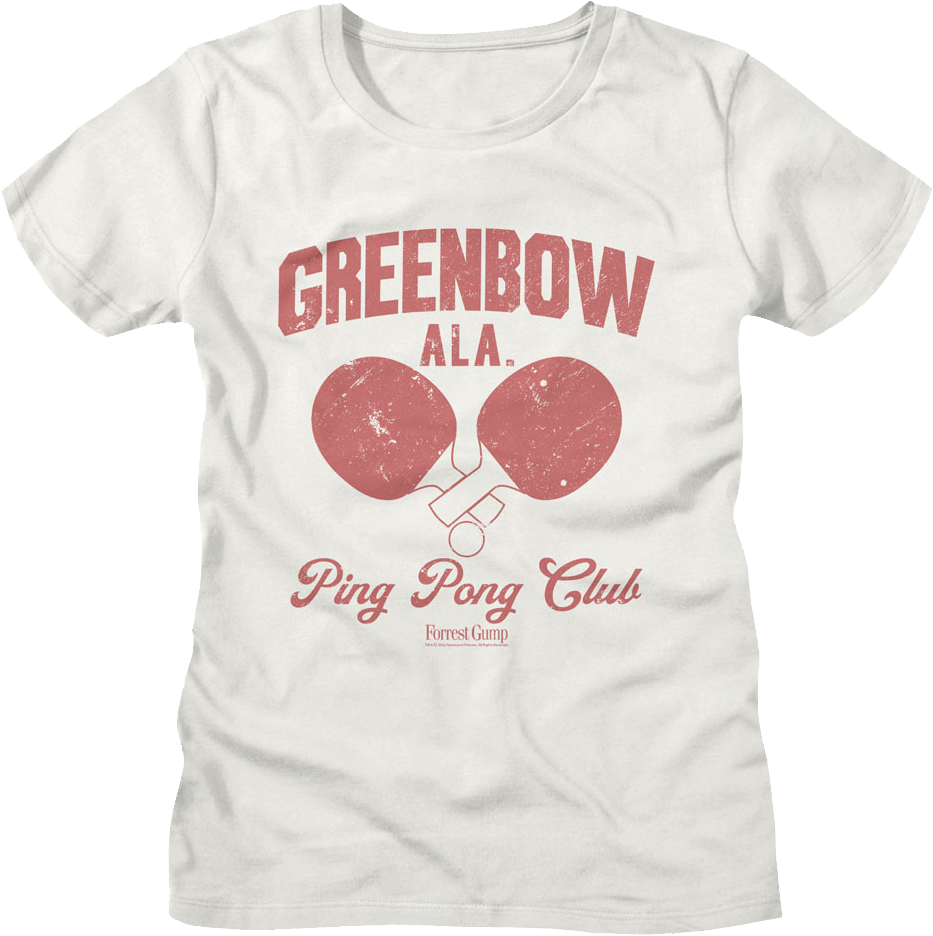 Womens Greenbow Ping Pong Club Forrest Gump Shirt product image 1