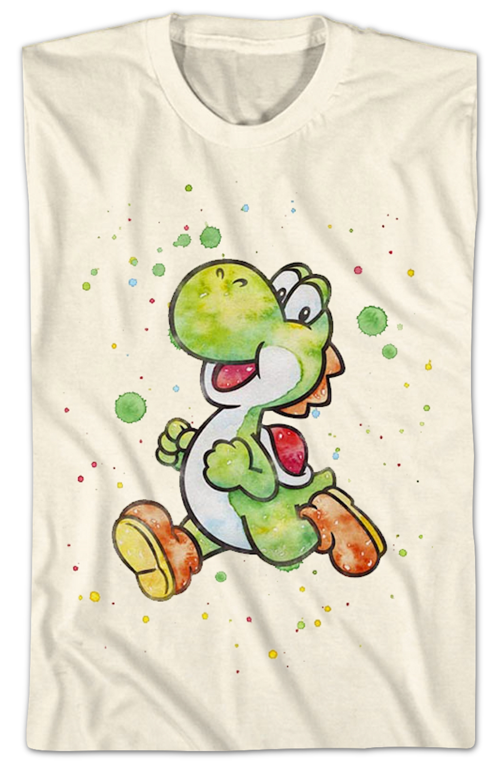 Yoshi Paint Splatter Super Mario Bros. T-Shirt product image 2