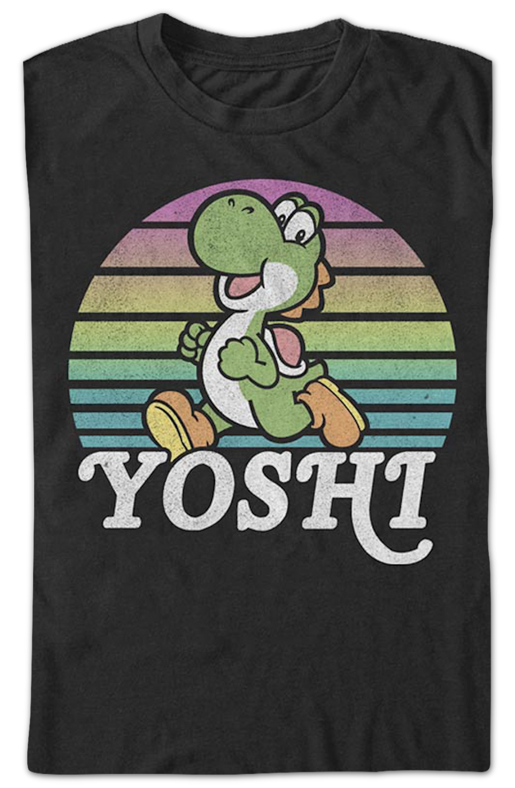 Yoshi Retro Stripes Super Mario Bros. T-Shirt product image 2