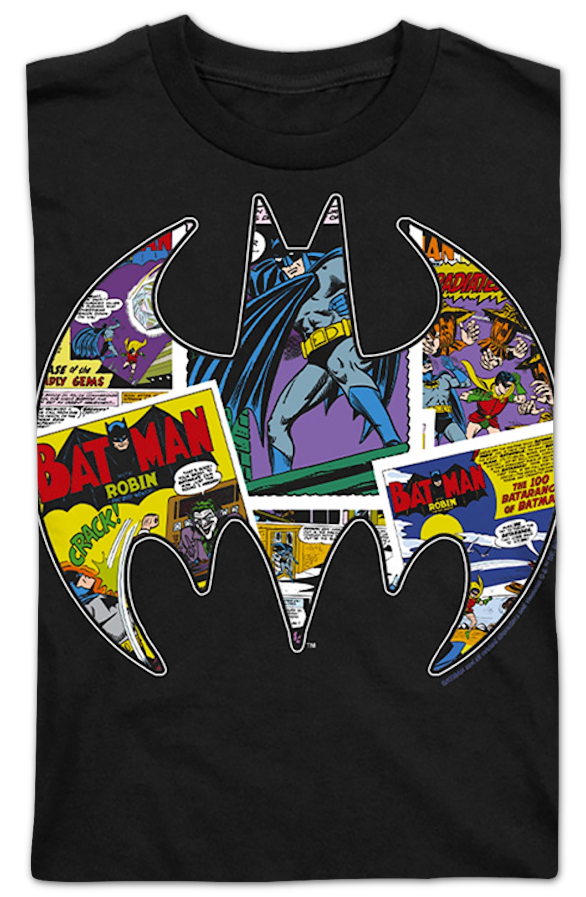 Youth Batman Logo Collage DC Comics Shirt product image 2